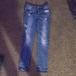 Stylish Distressed Blue Jeans